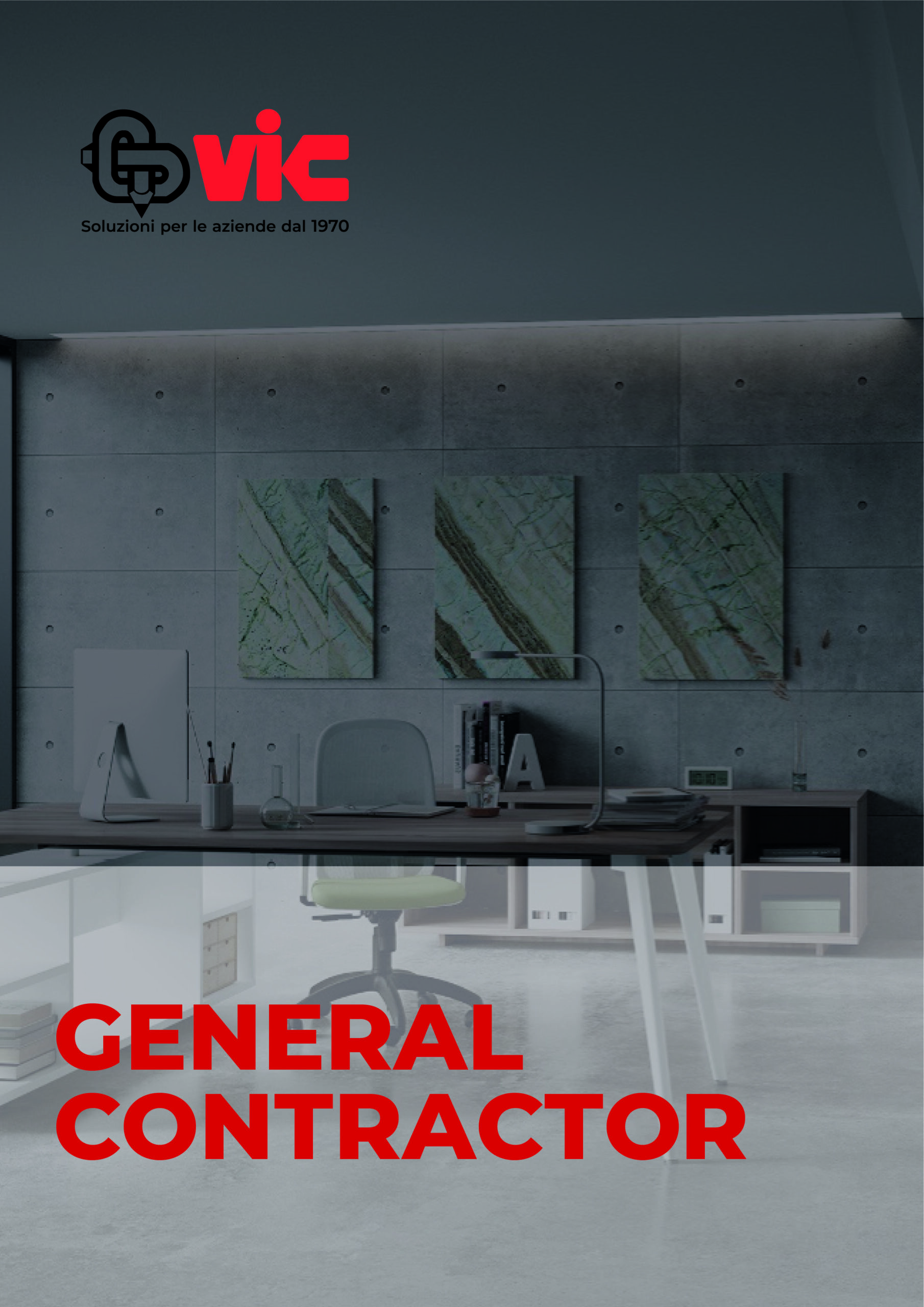 Copertina della brochure per i servizi di general contractor